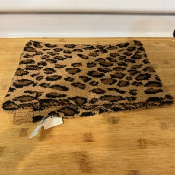 Retro Leopard Print Oblong Knit Scarf - Picture 3 of 16